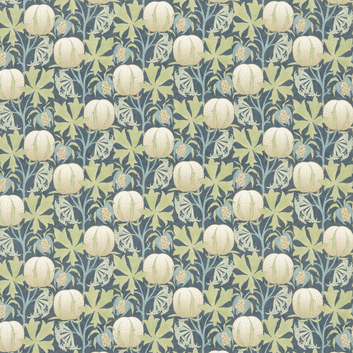 GP & J Baker Pumpkins Cotton Green/Blue Fabric BP10973.2.0