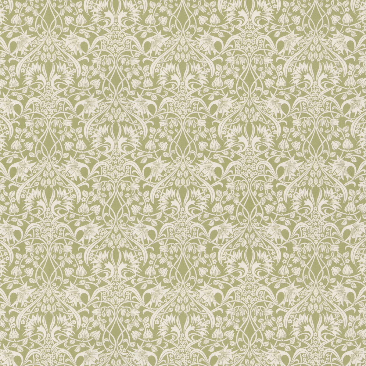 GP & J Baker Fritillerie Cotton Green Fabric BP10974.2.0