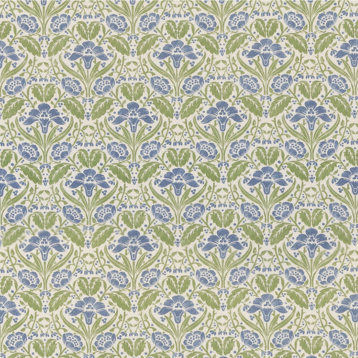 GP & J Baker Iris Meadow Blue/Green Fabric BP10979.1.0