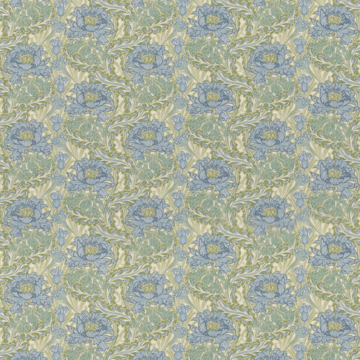 GP & J Baker Little Brantwood Blue/Green Fabric BP10983.1.0