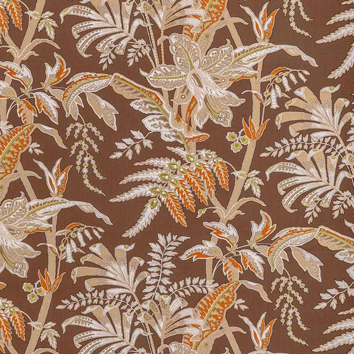 Brunschwig & Fils Seychelles Cotton Print Mocha Fabric BR-79121.630.0