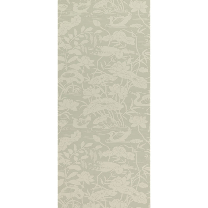 GP & J Baker Heron & Lotus Flower Aqua Wallpaper BW45089.3.0