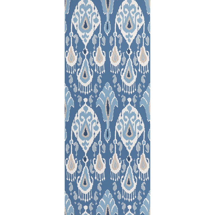 GP & J Baker Ikat Bokhara Indigo Wallpaper BW45090.2.0