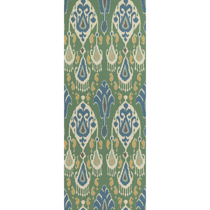 GP & J Baker Ikat Bokhara Emerald Wallpaper BW45090.3.0