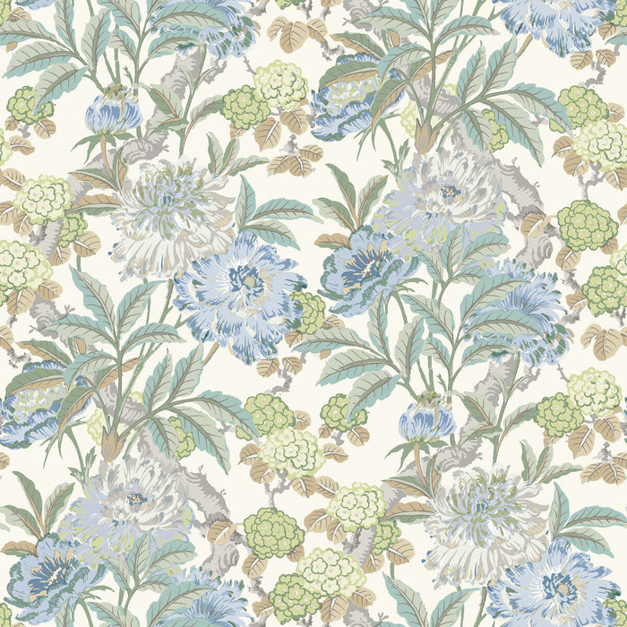 GP & J Baker Summer Peony Aqua Wallpaper BW45095.4.0