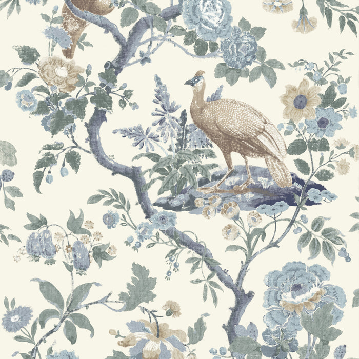 GP & J Baker Broughton Rose Blue Wallpaper BW45096.1.0