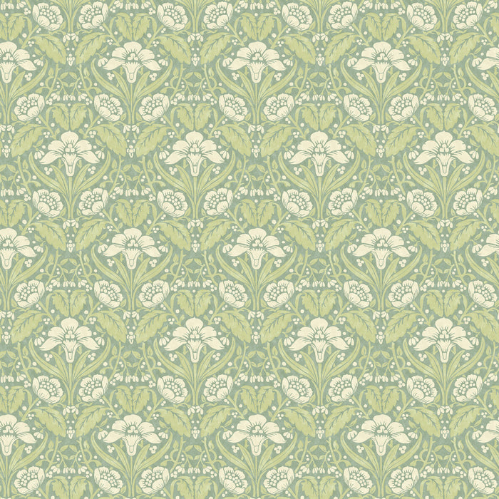 GP & J Baker Iris Meadow Aqua/Green Wallpaper BW45101.3.0