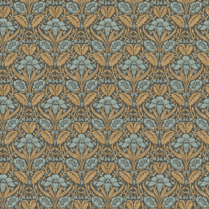 GP & J Baker Iris Meadow Aqua/Ochre Wallpaper BW45101.6.0