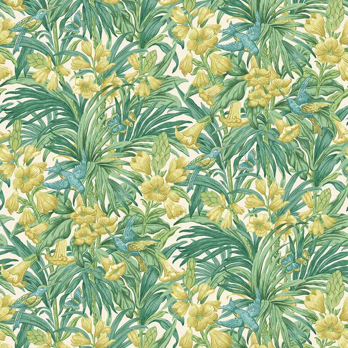 GP & J Baker Trumpet Flowers Emerald Wallpaper Sample BW45103.3