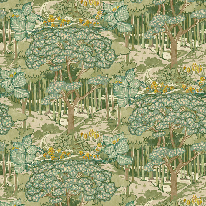 GP & J Baker Ruskin Green Wallpaper BW45106.1.0