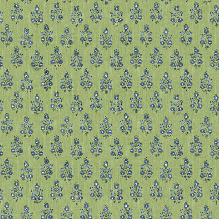 GP & J Baker Poppy Sprig Green/Blue Wallpaper BW45117.1.0