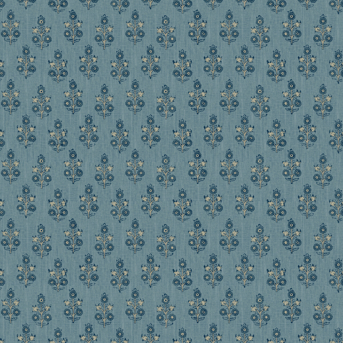 GP & J Baker Poppy Sprig Blue Wallpaper BW45117.5.0