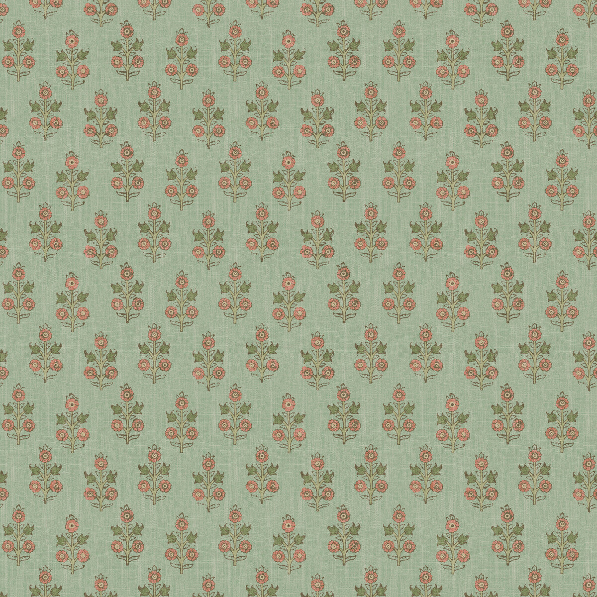 GP & J Baker Poppy Sprig Aqua/Blush Wallpaper BW45117.6.0