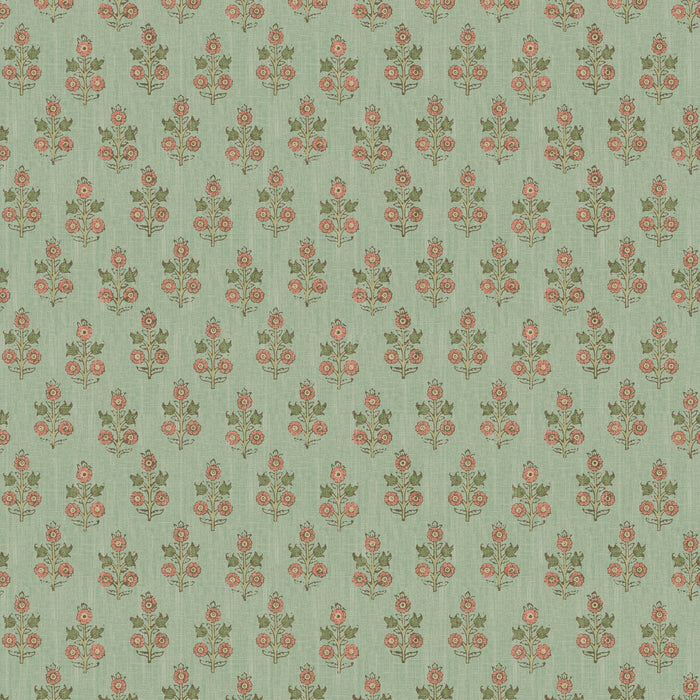 GP & J Baker Poppy Sprig Aqua/Blush Wallpaper BW45117.6.0