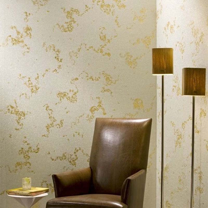 Maya Romanoff Beadazzled Leaf Bianca Gold Leaf Wallpaper MR-BDL-1519-G