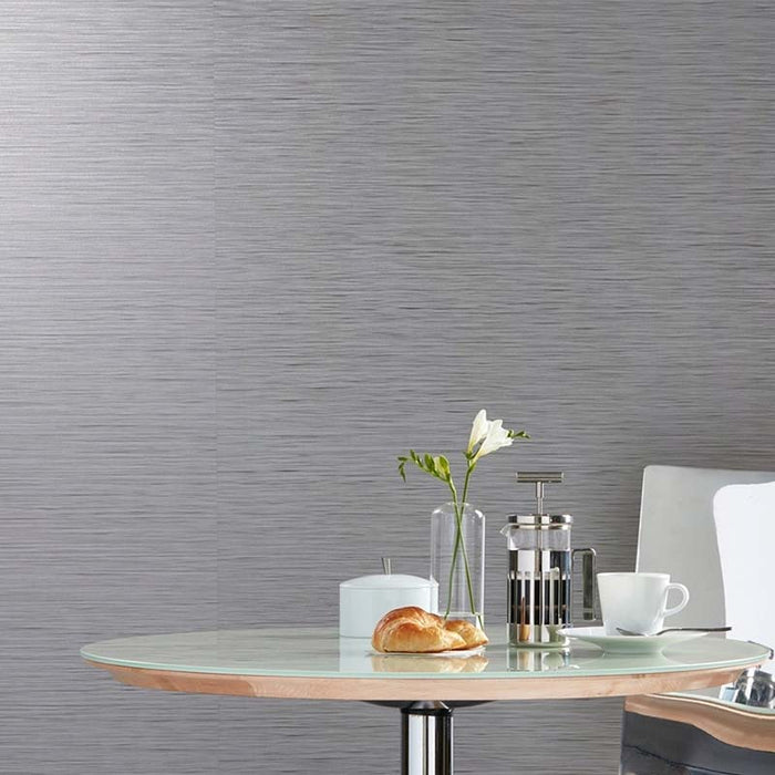 Maya Romanoff Brushed Silk II Gunmetal Wallpaper MR-FV-18X02-P