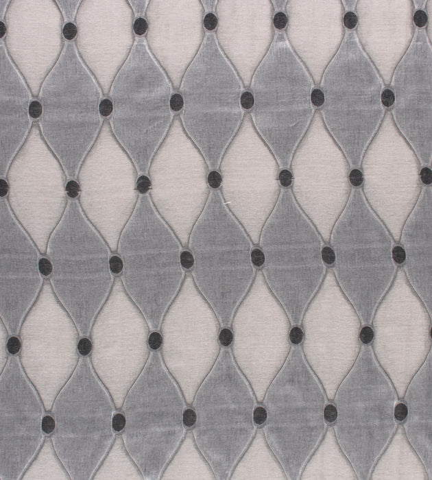 Christian Fischbacher Losanghe Graphite Fabric CH 08010658