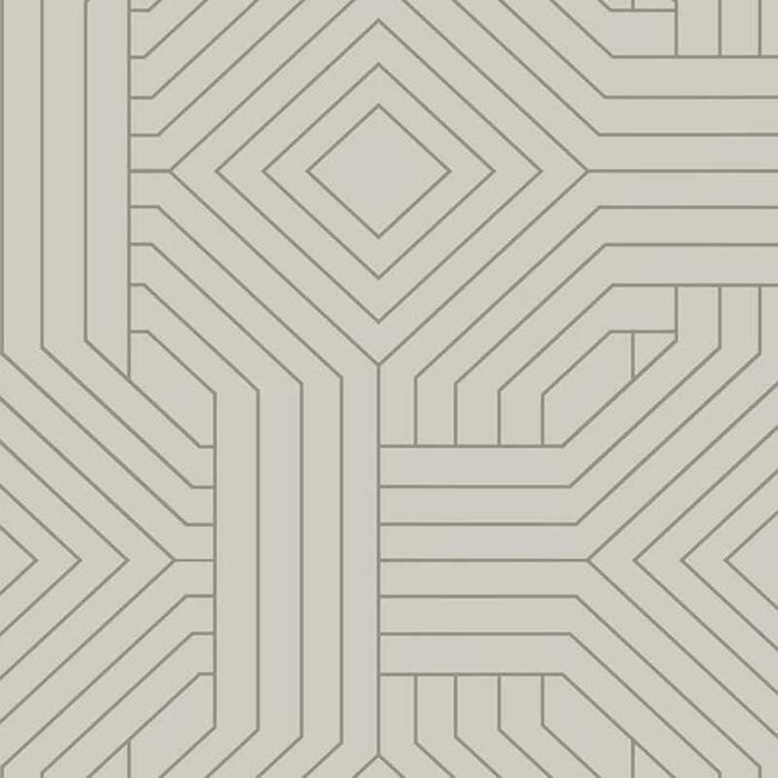 York Diverging Diamonds Taupe Wallpaper CI2377