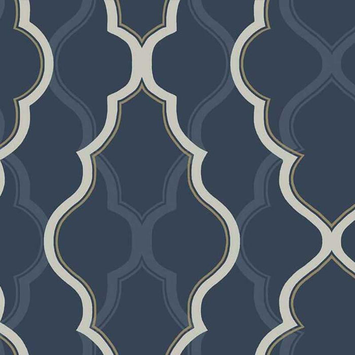 York Double Damask Dark Blue Wallpaper CI2393