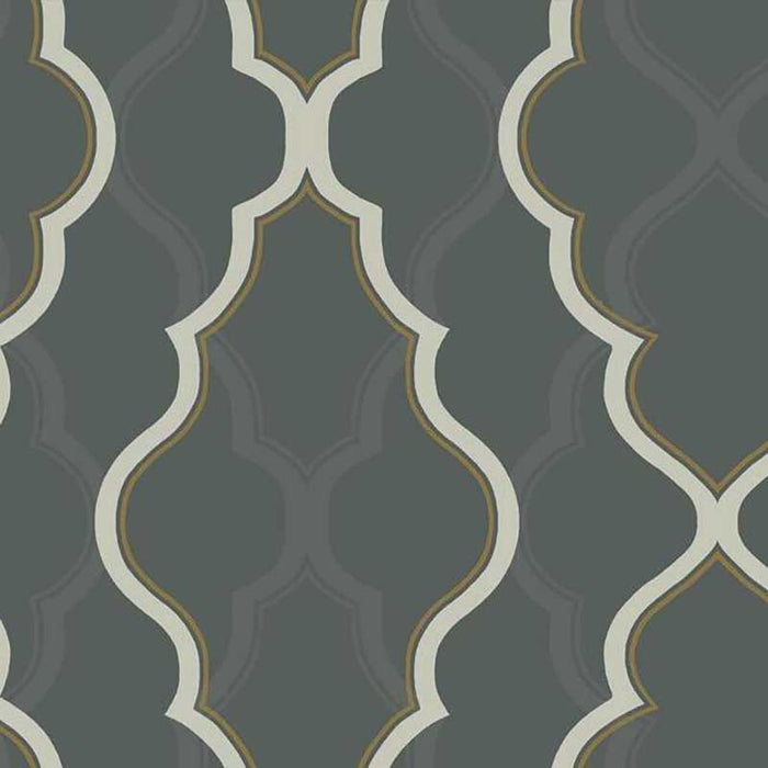 York Double Damask Black Wallpaper CI2395