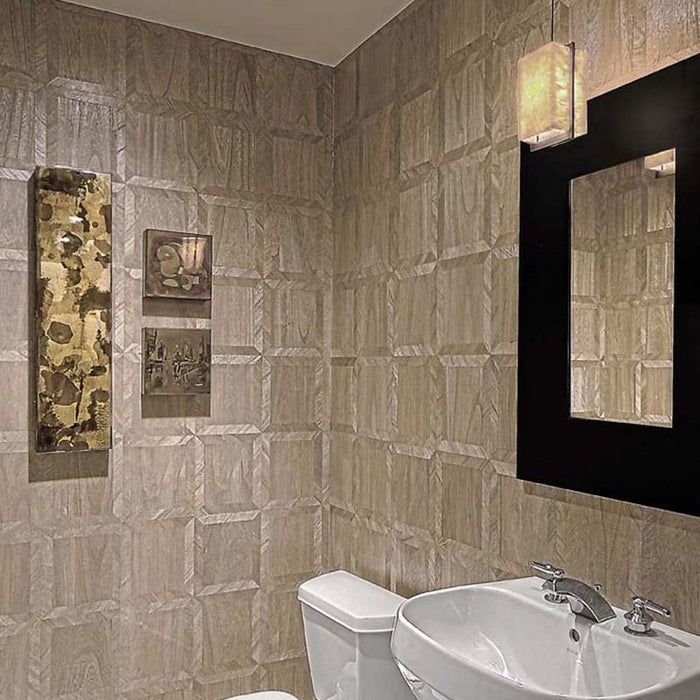 Maya Romanoff Grand Scale Ajiro Coffers Polished Maple Wallpaper MR-AD2-4604-X