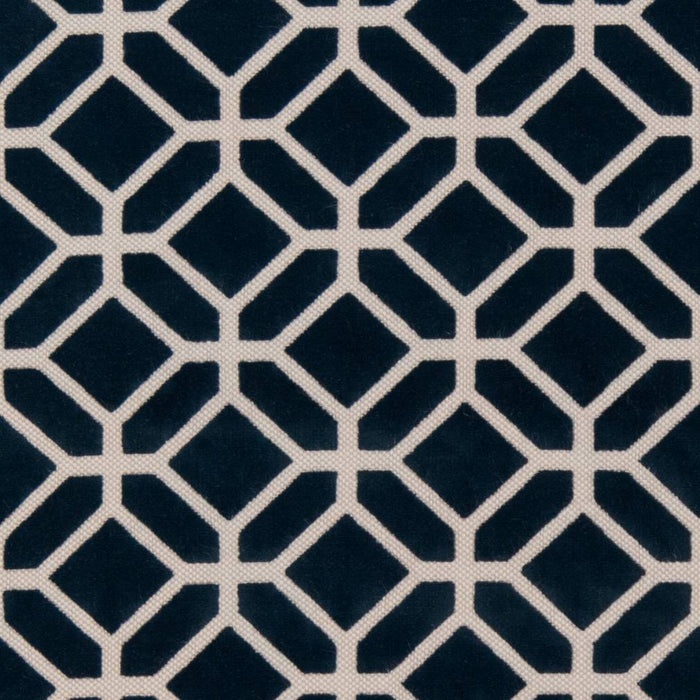 Charlotte Navy Geometric Fabric Sample D1065