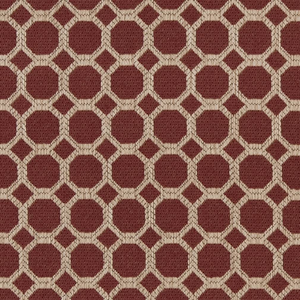 Charlotte Burgundy Honeycomb Fabric D1226