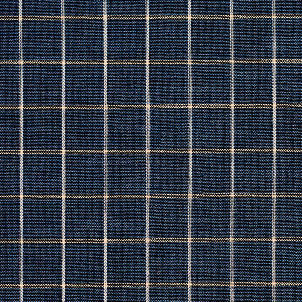 Charlotte Indigo Checkerboard Fabric Sample D127