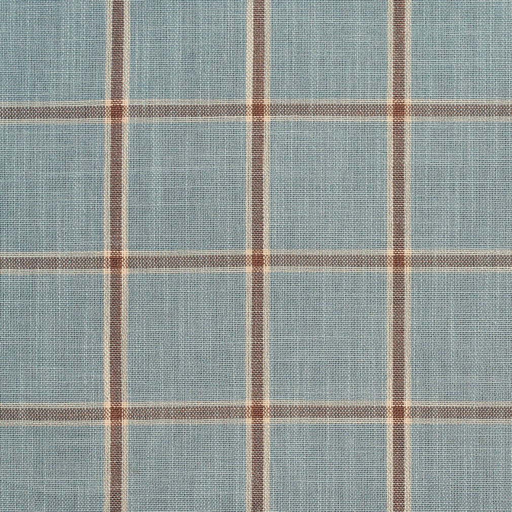 Charlotte Cornflower Windowpane Fabric D139