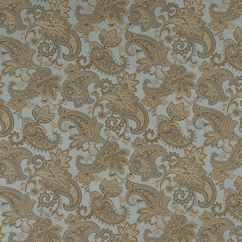 Charlotte Seaglass Paisley Fabric D1557