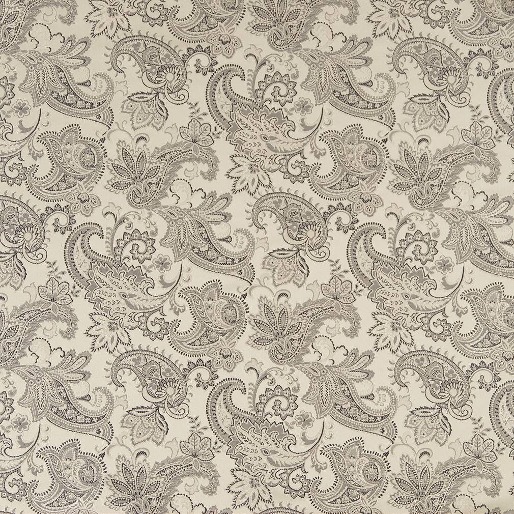 Charlotte Platinum Paisley Fabric D1561