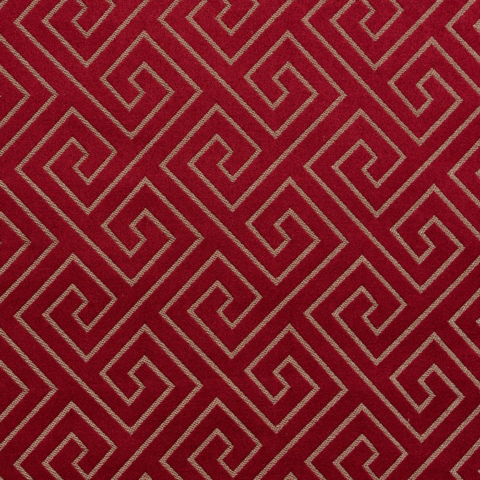 Charlotte Merlot Greek Key Fabric Sample D172