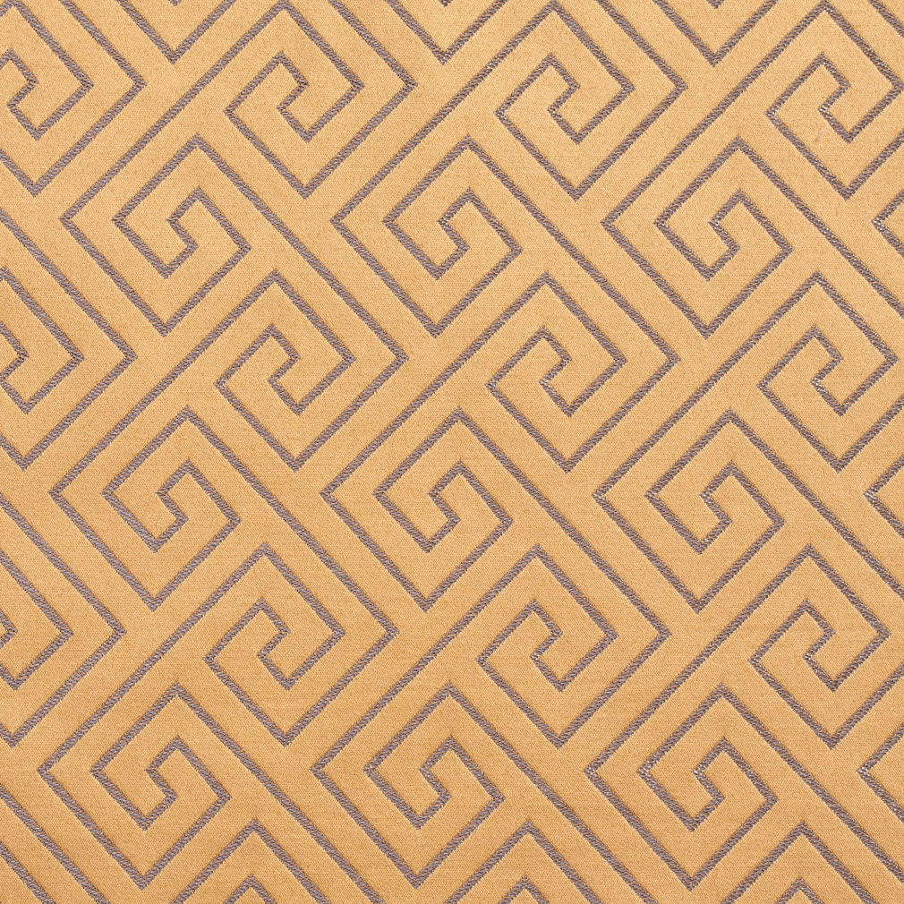 Charlotte Gold Greek Key Fabric Sample D176