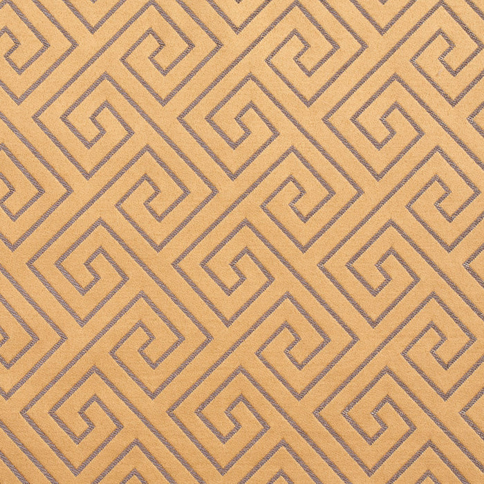 Charlotte Gold Greek Key Fabric Sample D176