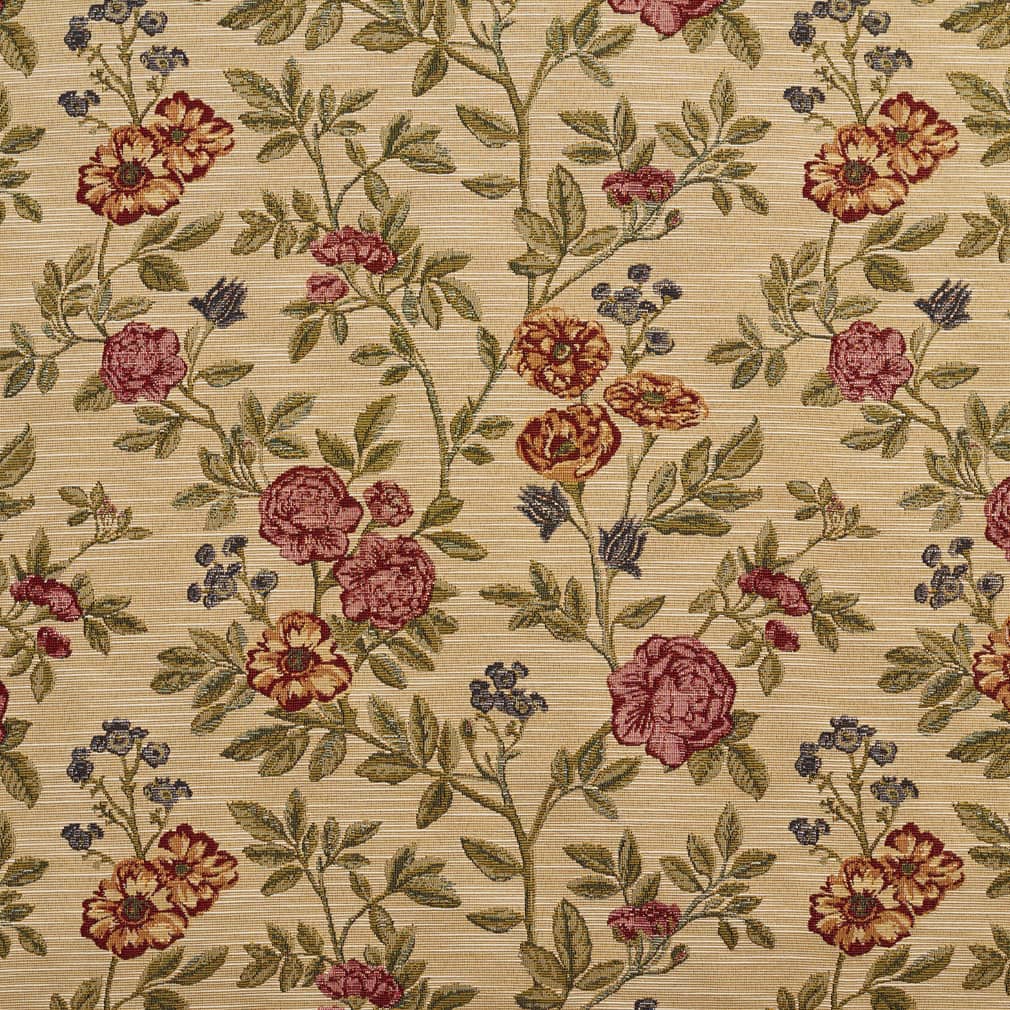 Charlotte Ecru Bouquet Fabric D2057