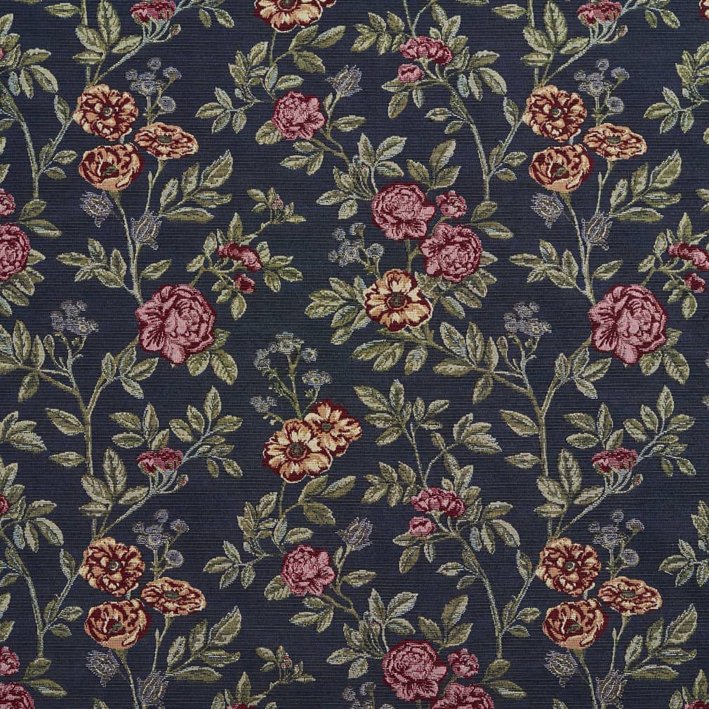 Charlotte Navy Bouquet Fabric D2058