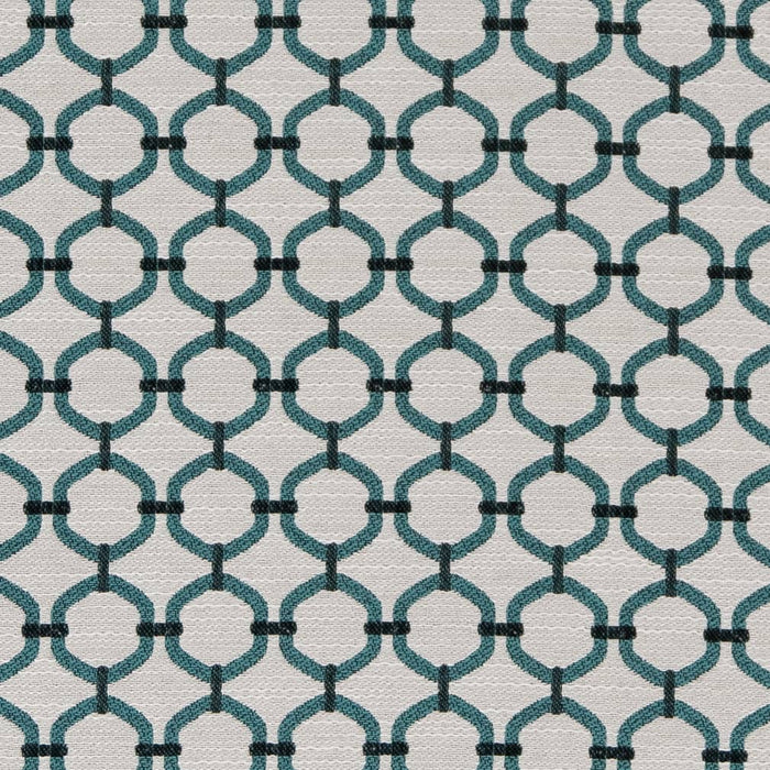 Charlotte Aqua Lattice Fabric Sample D2169