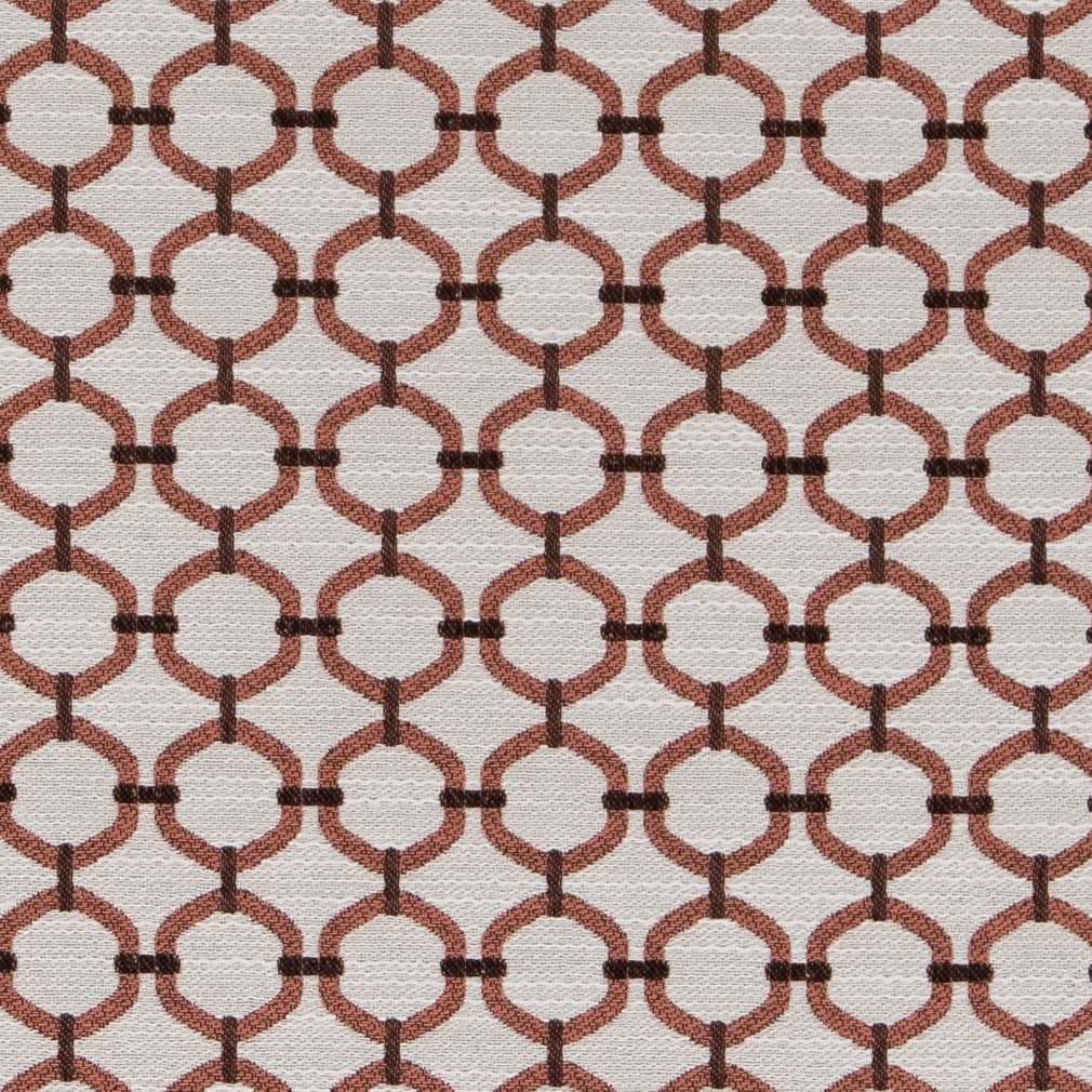 Charlotte Salmon Lattice Fabric Sample D2171