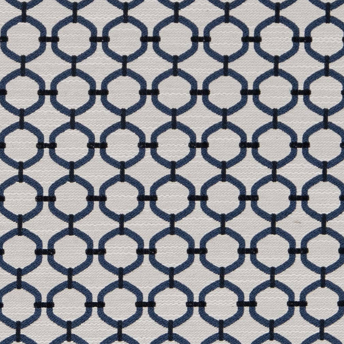 Charlotte Wedgewood Lattice Fabric Sample D2174