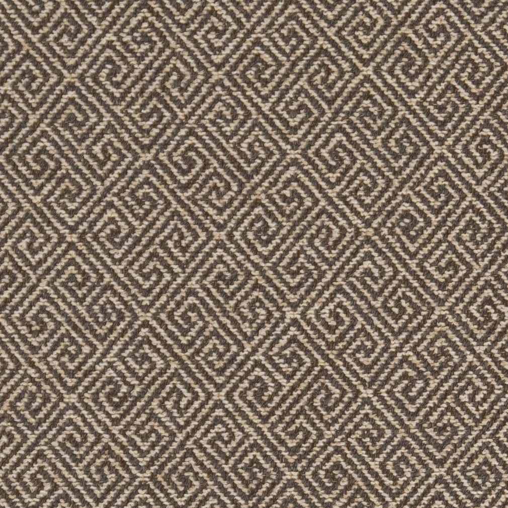 Charlotte Greek Key Walnut Fabric D2619