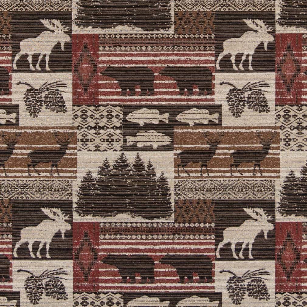 Charlotte Moose Currant Fabric D2688