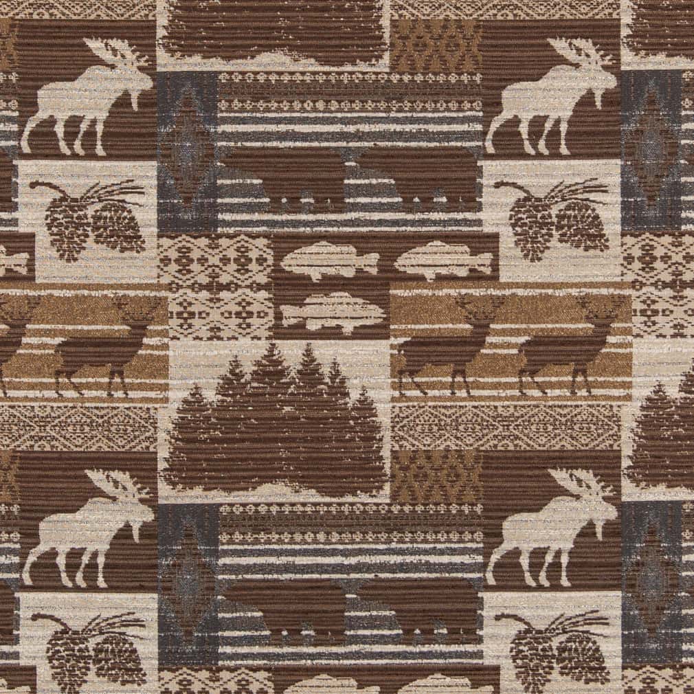 Charlotte Moose Slate Fabric D2689