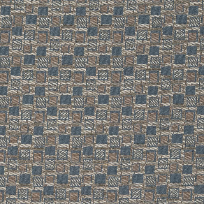 Charlotte Squares/sapphire Fabric Sample D927