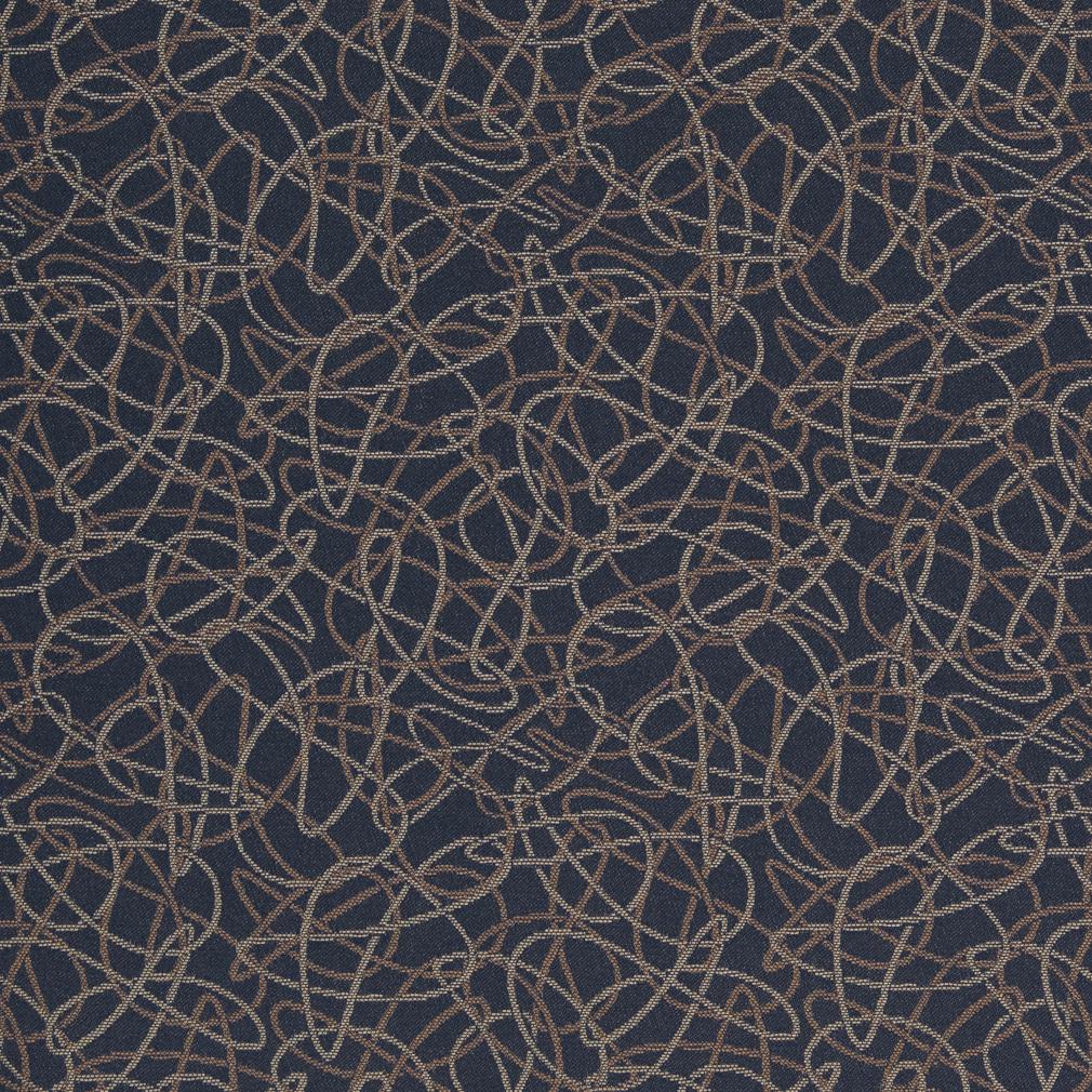 Charlotte Squiggles/navy Fabric D933