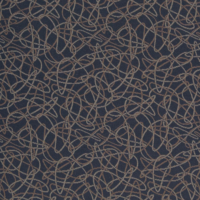 Charlotte Squiggles/navy Fabric Sample D933