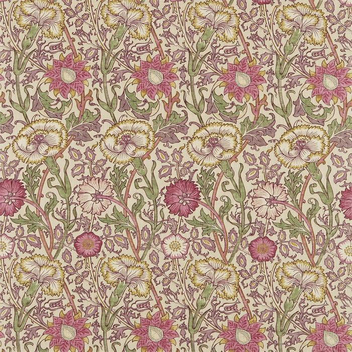 Morris & Co Pink & Rose Manilla/Wine 222529 Fabric DARP222529