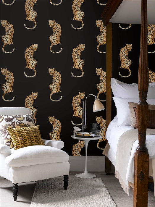 Daisy Bennett Leopard King Black Peel & Stick Wallpaper DB20200