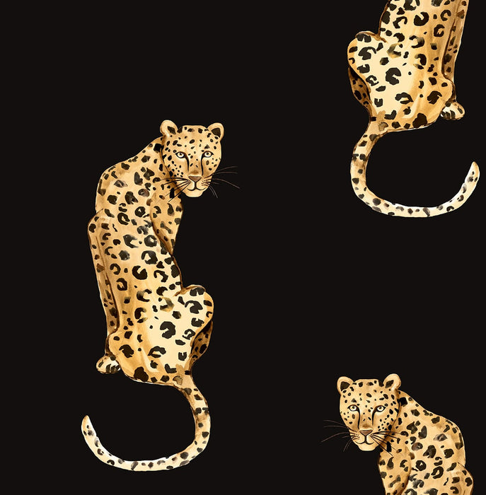 Daisy Bennett Leopard King Black Peel & Stick Wallpaper DB20200