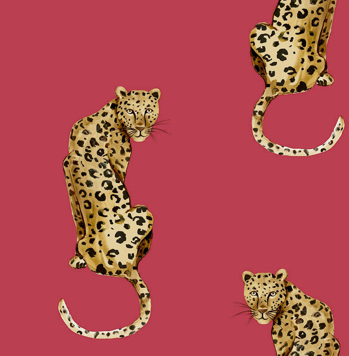 Daisy Bennett Leopard King Red Peel & Stick Wallpaper DB20201