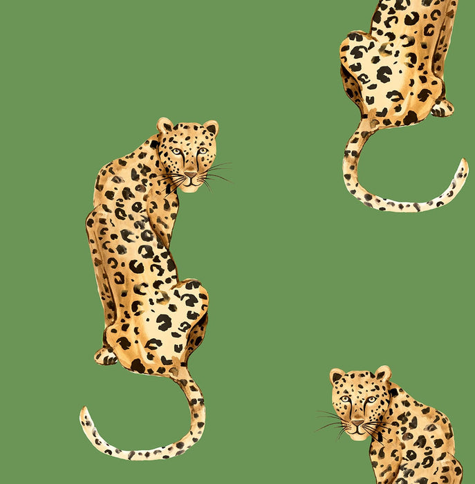 Daisy Bennett Leopard King Green Peel & Stick Wallpaper DB20204